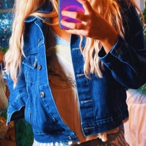 Vintage Denim Jacket Dark Wash Route 66 🍂 - Picture 5 of 5